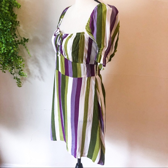 Revolve Faithfull the Brand Iris Mini Dress Delilah Stripe - Picture 4 of 11